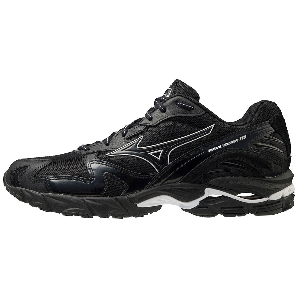 Deportivas Mizuno Wave Rider 10 Kuro Hombre Negras Outlet HCLN-19378